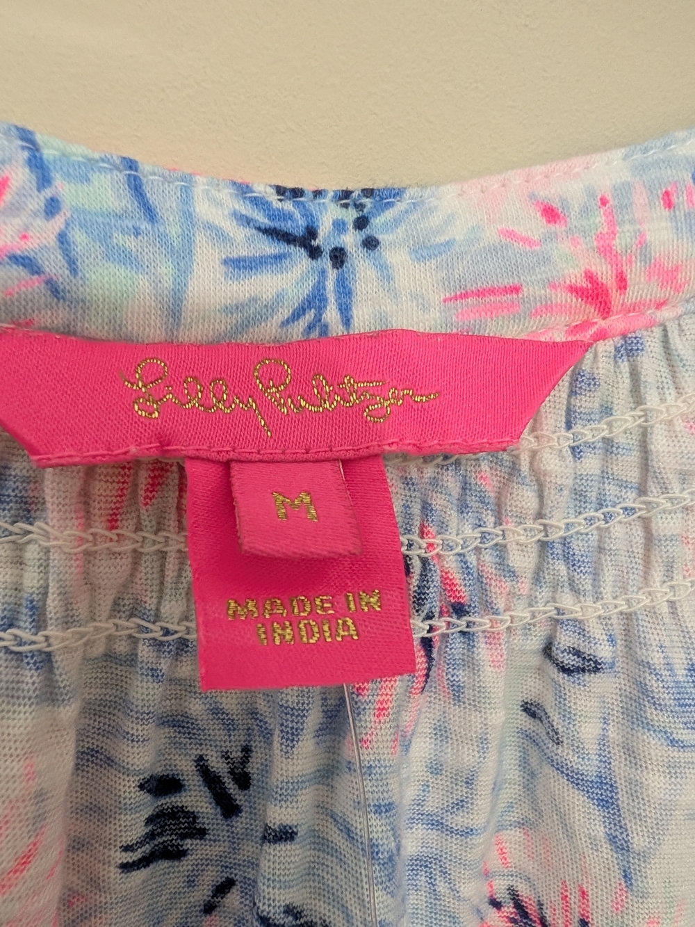Lilly Pulitzer Pink & Blue Floral Button-Front Camisole - Picture 4 of 9